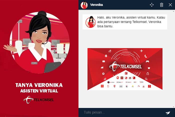 Akses Tanya Veronika Asisten Virtual Telkomsel